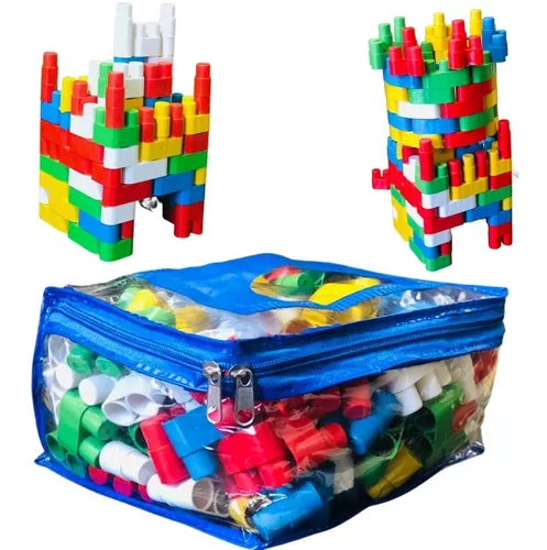 250 Multiblocos-Educativos-Fácil De Montar-Peças  Diversificadas-Colorida-Brinquedo tipo Lego em Promoção na Americanas