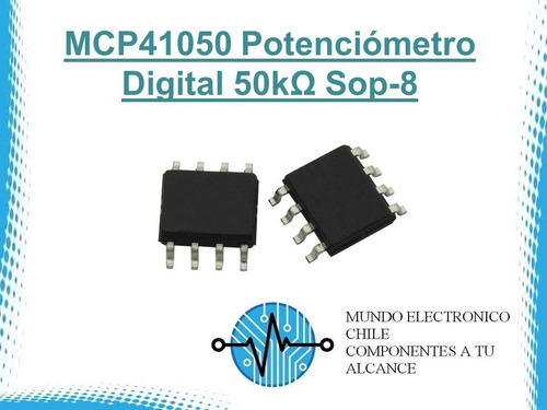 Mcp41050 Potenciómetro Digital 50k Sop-8