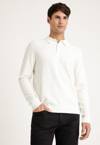 Polera Hombre Polo Manga Larga Knit Perry Ellis