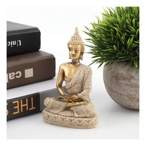 Figura Tallada En Forma De Estatua De Buda Meditando Sentado