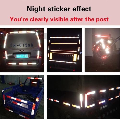 Imagen 8 de 10 de Cinta Reflectante Seguridad Rojo Blanco 45 Mts Dot C2 Legal