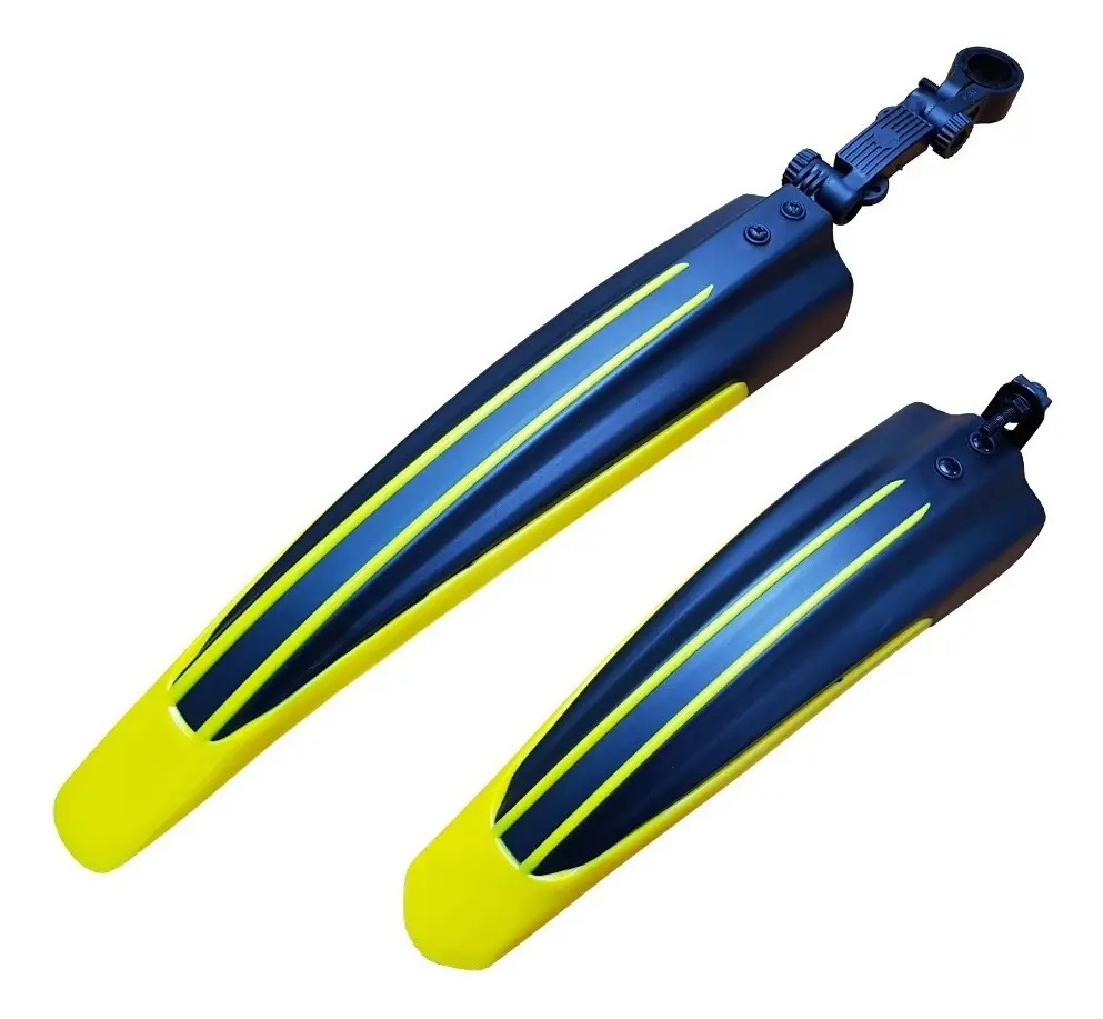 Juego Salpicaderas Guardalodos Plástico Bicicleta Montaña De Color Rodada 20 A 29 Color Amarillo