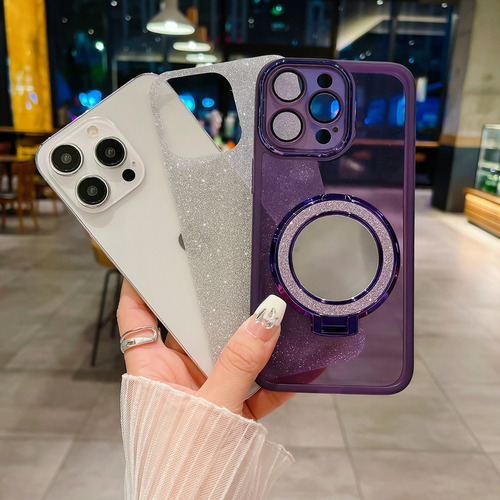 Funda Para Teléfono Con Flash Oppo A72/a92 /a53 Con Correa Transparente Y Espejo
