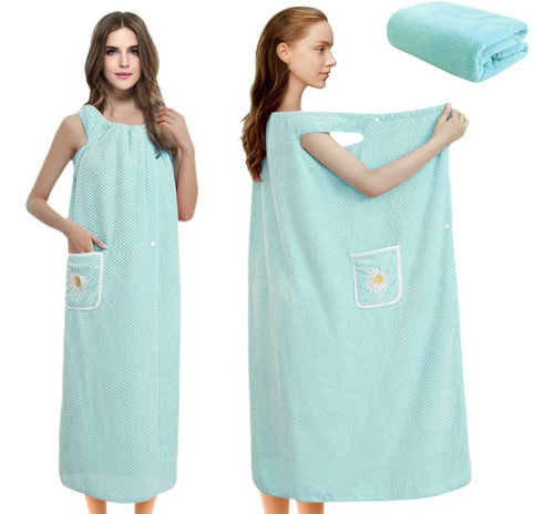 Mp Toalla De Microfibra Bata De Mujer Suave Y Absorbente