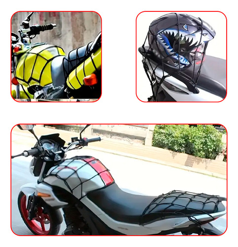 Red Pulpos Equipaje Motos Moto. 40x40 Cm 6 Ganchos