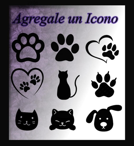 Chapitas Identificación Huesitos Color! Grabado Láser Violeta Lisa