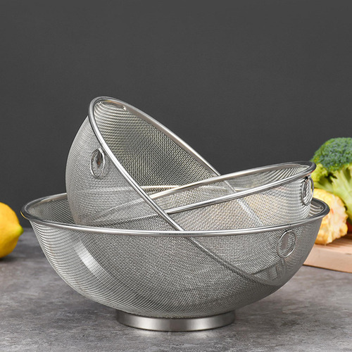 Cesta De Almacenamiento De Colador De Malla Fina Para 28cm