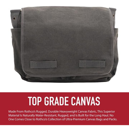 Rothco Classic Canvas Messenger Bag - Bolso Bandolera Para H