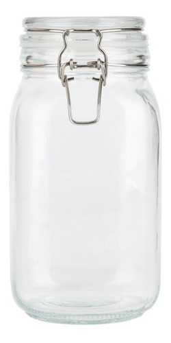 Imagen 7 de 8 de Contenedor Vidrio Hermético Tapa Clip 1.5 Lt Frasco Brocal