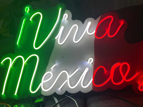 Letrero Neon Flex Viva Mexico