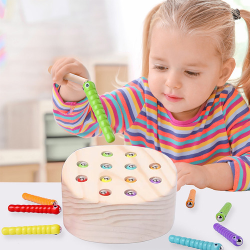 Juguete De Madera Para Atrapar E Insertar Insectos Para Niño