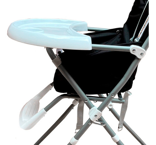 Imagen 6 de 7 de Silla De Comer Bebe Super Plegable Mega Baby Viena Nombre Del Diseño Viena Color Black