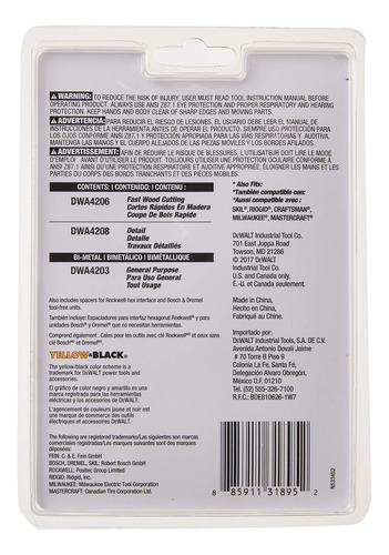 Juego De Cuchillas Oscilantes Dewalt Dwa4215, 3 Piezas