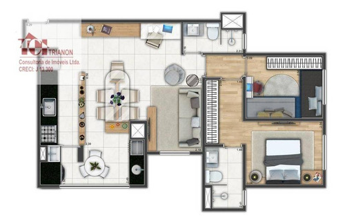Imagem 2 de 15 de Apartamento Com 2 Dormitórios À Venda, 73 M² Por R$ 621.576,80 - Vila Assunção - Santo André/sp - Ap2655