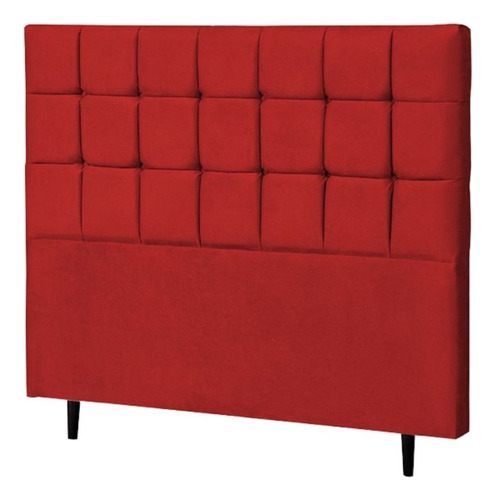 Cabeceira Estofada Casal 140 Cm Espanha Suede Vermelho