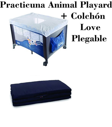 Practicuna Kiddy Animal Playard + Colchón Plegable Love