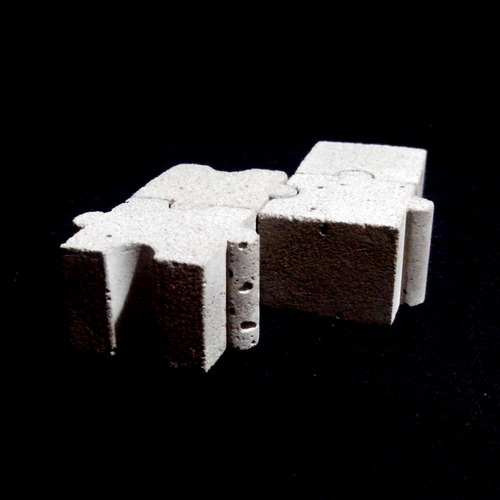 Imagen 5 de 5 de Piezas Rompecabeza Cemento Pisapapeles Minimalista X 3