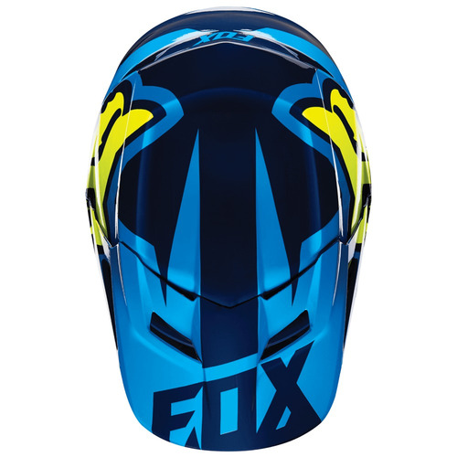 Capacete Fox V1 Race 16 Azul Amarelo (57/58 Médio) Mx Cross