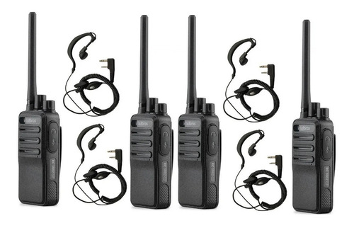 4 Rádio Comunicador Intelbras Uhf Rc3002 + 4 Fone + Surpresa