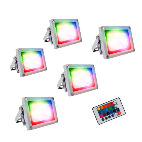Imagen 1 de 3 de Reflector Luminaria Led 10w Rgb Multicolor Promocion X5