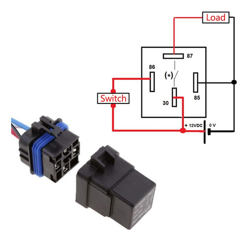 Car Truck Motor Heavy Duty 12v 40a Spst Relay Socket Plug 4p