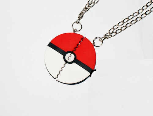 Pokemon Pokebola Pareja Collar Amor Amistad Gamer Videojuego