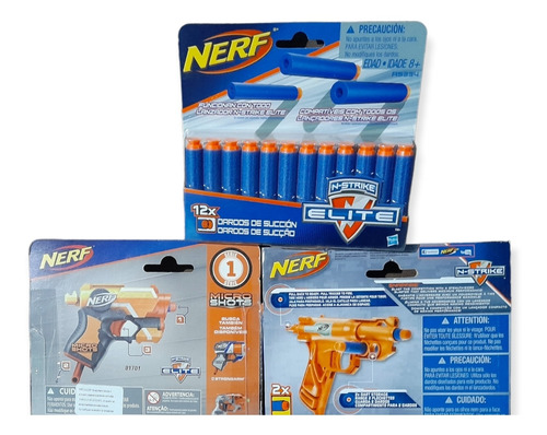 Nerf Firestrike Micro Shots Y Snapfire + 12 Dardos D Succión