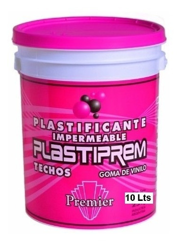 Plastificante Impermeable Techos Plastiprem X 10lts Color Blanco