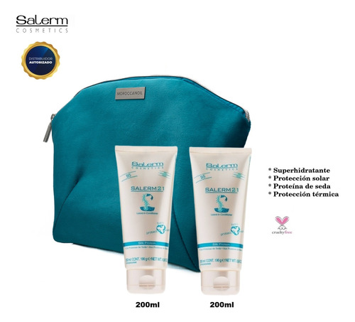 Kit 2 Salerm 21 Crema Hidratante Proteina De Seda, Capilar