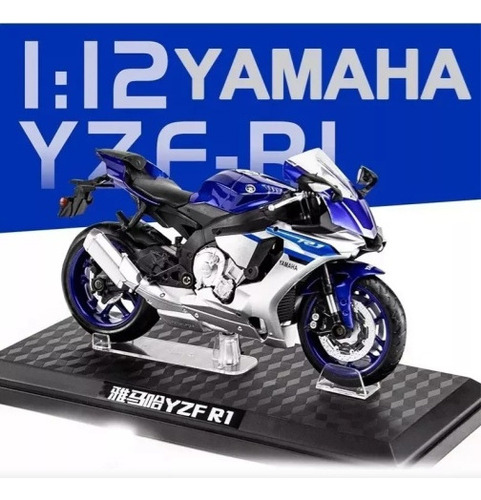 1:12 Base Metálica For Moto Con Miniatura De Yamaha R6