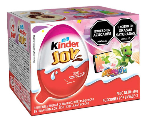 Huevo Kinder Joy Sorpresa Niña X 2 Und