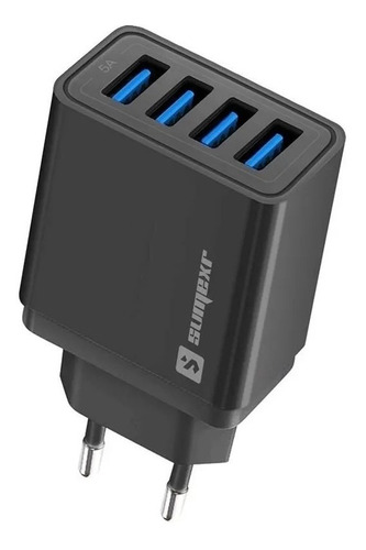 Carregador 4 Saídas Usb Universal Bivolt Tomada Rápida 5a