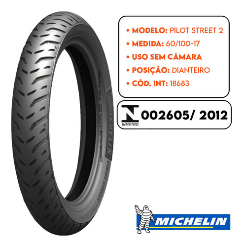 Par Pneu Pop 100 60-100-17 + 110-80-14 (+ Largo) Michelin