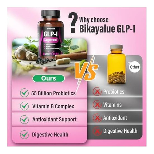 Suplemento Alternativo Bikayalue Glp-1 Com Probióticos Puros