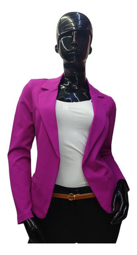 Saco Blazer Cuello Solapa Mujer Juvenil