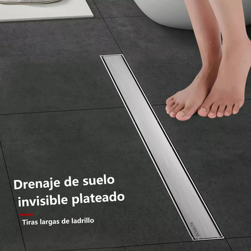 Coladera De Acero Inoxidable Invisible Desagüe Lineal 10x60