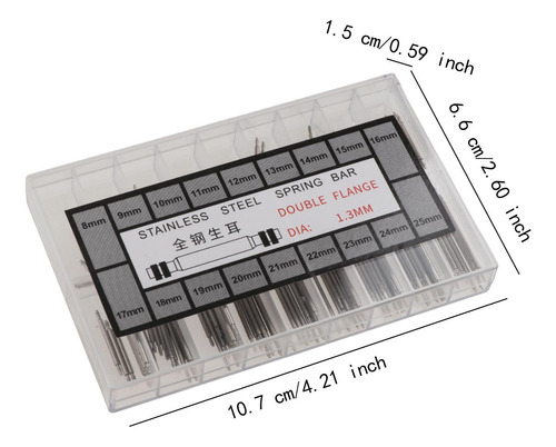 1 Caja De Pasadores De Repuesto Para Correa De Reloj 1,3 Mm