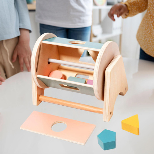 Rolo De Brinquedo Educacional Montessori, Tambor Giratório,