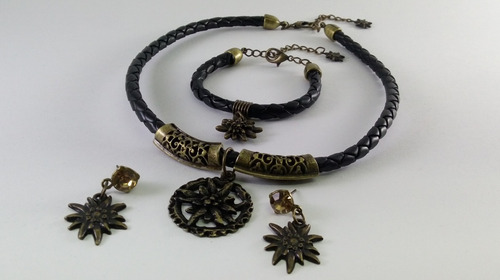 Conjunto Colar, Pulseira E Brincos Traje Típico