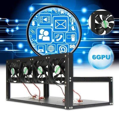 6 Plataforma De Minería De Gpu De Acero Caja Apilable + 4 Ve