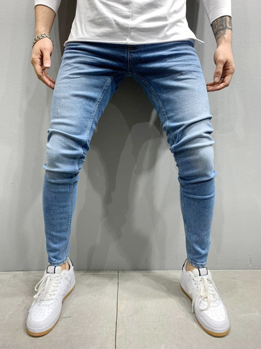 Vaqueros Pitillo Elásticos Para Hombre