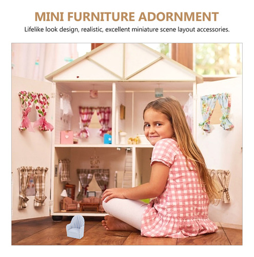 Adorno De Sofá Mini House, Simulación De Sofá Con Rayas En M