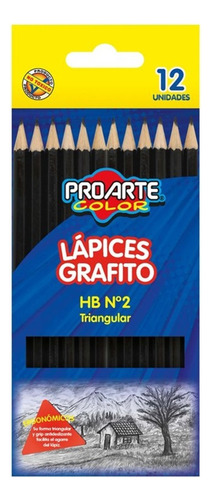 Lapices Grafito Triangular Hb N°2 Proarte