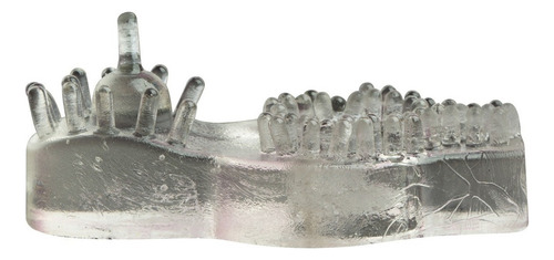 Anillo de goma para el pene con estimulador sin vibraciones, color transparente