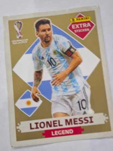 Barajita Panini Extra Sticker Qatar 2022 Lionel Messi Oro