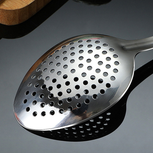 . Colher De Servir Buffet De Aço Inoxidável Skimmer, 2 Peças