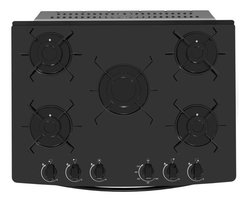 Fogão 5 Bocas A Gás Realce Smart Glass Cr222 Cor Preto 127/220V
