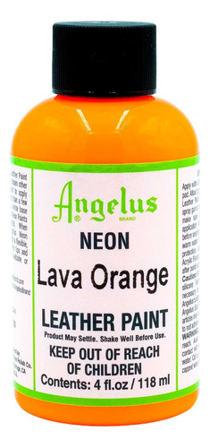 Pintura Acrílica Angelus 4 Oz ( 1 Pieza ) Color Lava Orange
