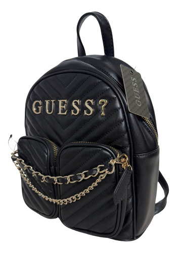 Mochila Cassie Quilted Negra Guess Factory Color Negro