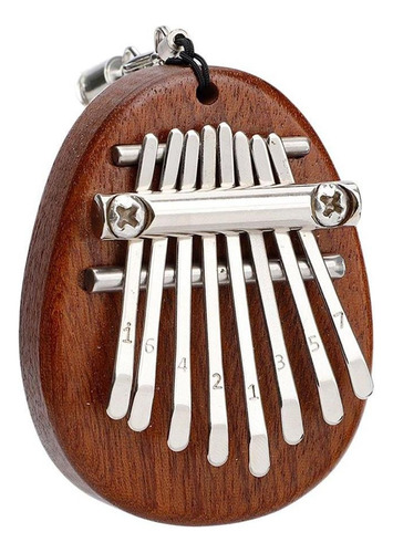 Piano De Mbira Juguete De Madera Maciza Con Cordón Oval